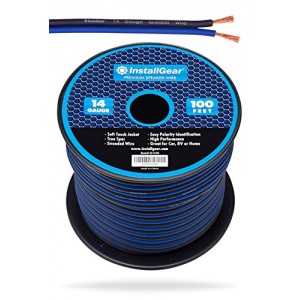 InstallGear 14 Gauge AWG 100ft Speaker Wire True Spec and Soft Touch Cable